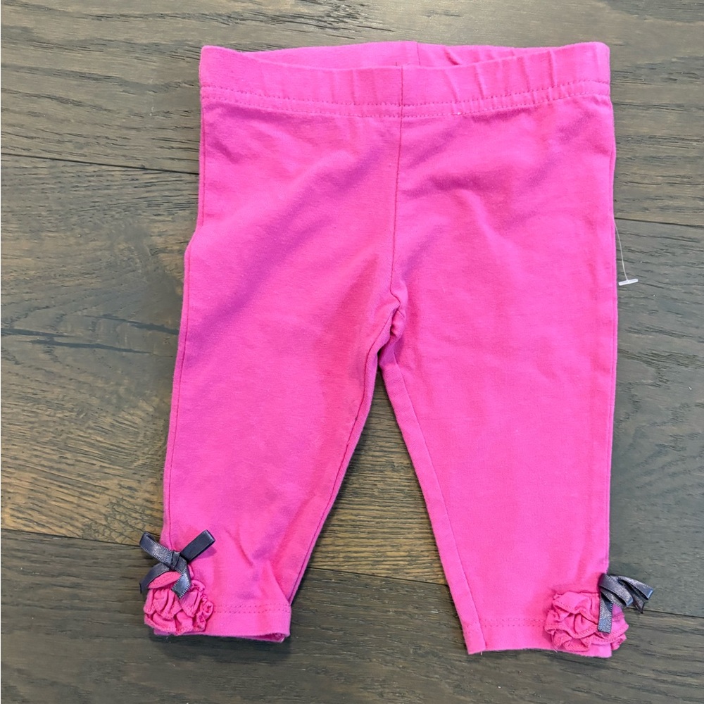 Savannah pink baby leggings 0-3M NWT retail $38
